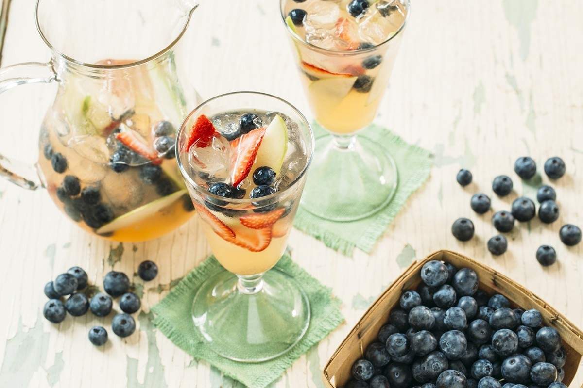White wine sangria with B.C. blueberries Eat North