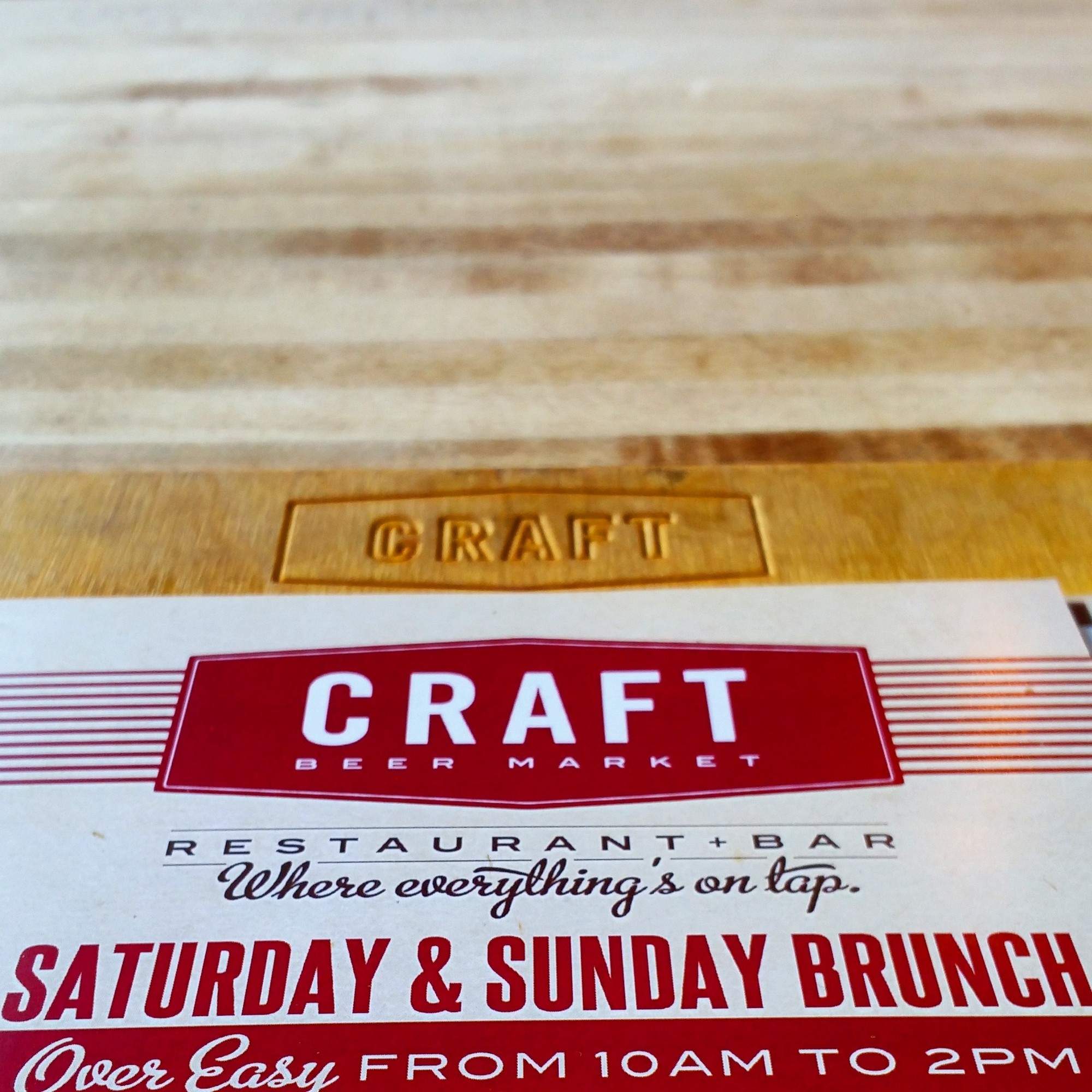 Craft Beer Market menu