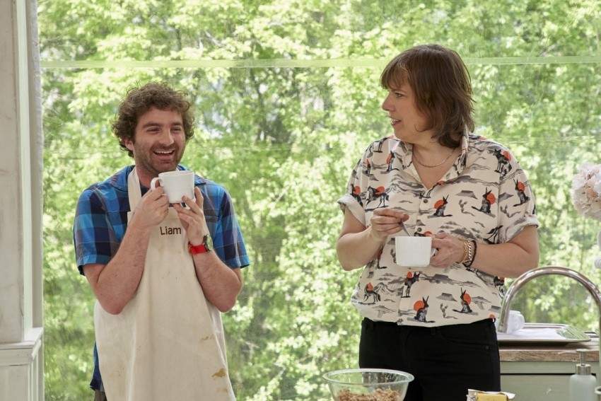 Liam with host Carolyn. Photo courtesy of CBC.