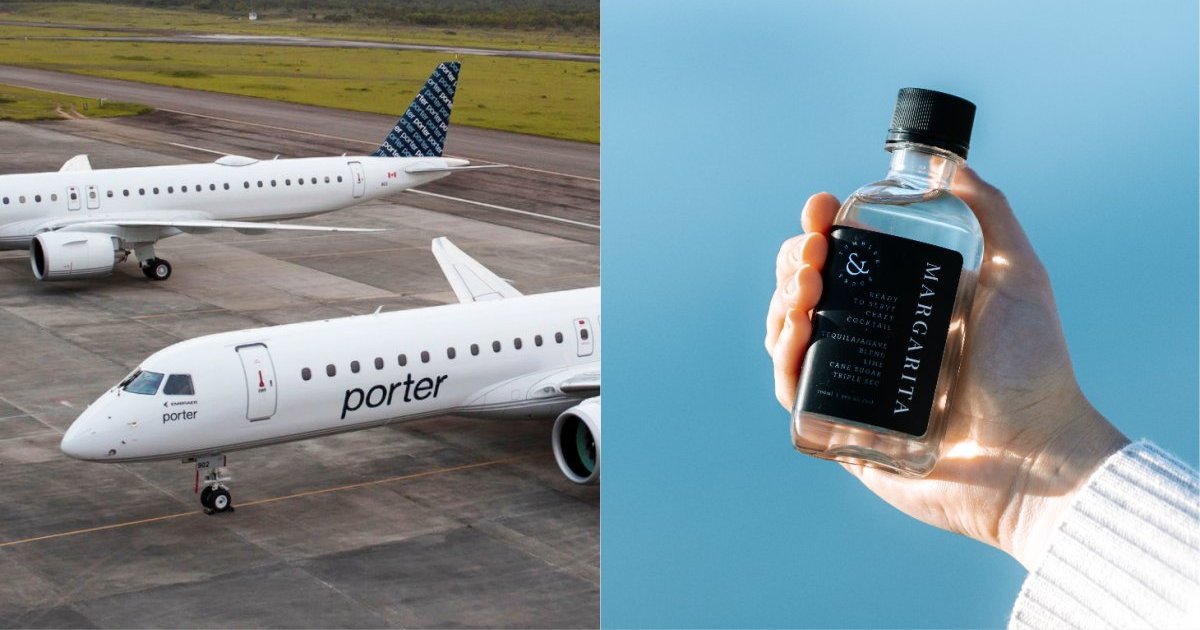 Porter Airlines to offer Tumbler & Rocks bottled cocktails on flights