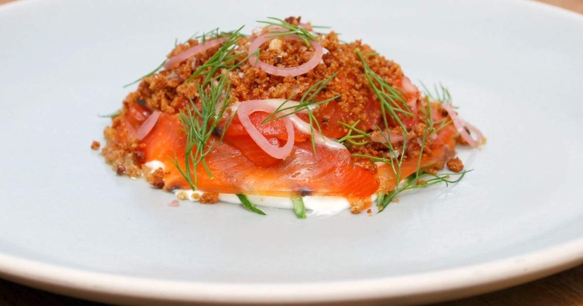 Jamie Harling's gin and juniper cured chinook salmon Eat North