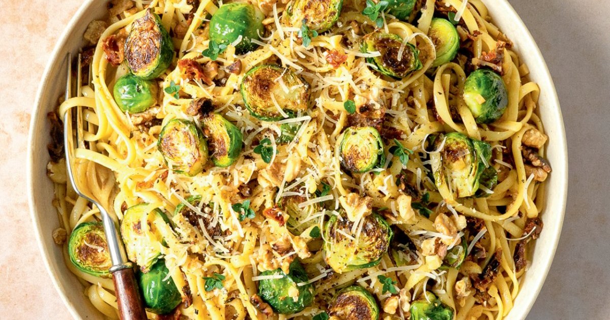 Easy brussels sprouts pasta from the Hot For Food All Day cookbook ...