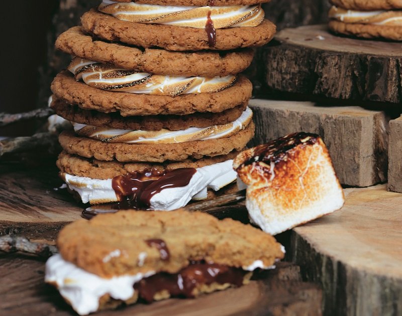 S’mores sandwich cookies from the Cake and Loaf cookbook Eat North