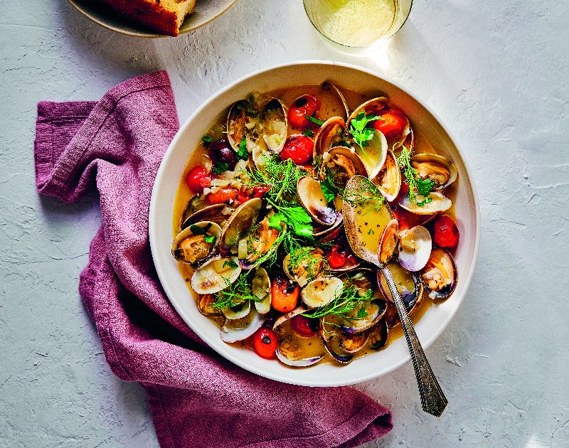 Steamed West Coast clams from the Island Eats cookbook Eat North