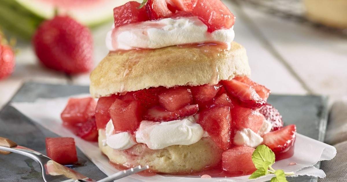 Strawberry and watermelon shortcake Eat North