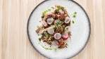 Image for Beach Bay Cafe's radish salad with olive soil and tarragon oil