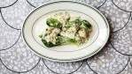 Image for Coquille's poached halibut with escarole and oyster buerre blanc