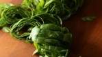 chiffonade basil leaves