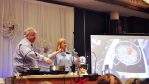 Chefs Michael Olson and Anna Olson at Christmas in November in Jasper, AB.