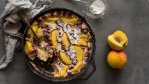 Image for Peach and raspberry clafoutis from the Bisous and Brioche cookbook