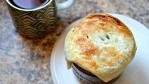 Wine poached pear pot pie