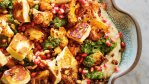 Image for Chef Peter Sanagan's roasted cauliflower with hummus and halloumi