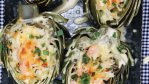 Image for An easy recipe for seafood-stuffed artichokes from "The Krause Berry Farms Cookbook"