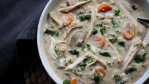 Image for Ashley Fehr's creamy turkey, mushroom & rice soup