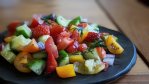 Image for 10-minute strawberry, tomato and cucumber salad recipe