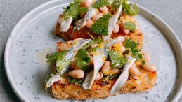 Image for Chef Andrea Alridge's white kidney bean bruschetta