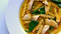 Image for Curried lentil chicken noodle soup