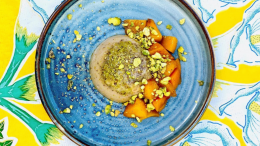 Calcutta Cricket Club's “Peaches n’ Cream” panna cotta