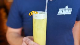 Alumni's Creamsicle Fizz is one of many cocktails helping to raise funds for Skipping Stone Foundation this month.