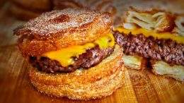 Cronut burger. Handout. Cronut burger. Handout.