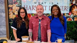 Left to right: Cynthia Loyst, Dan Clapson, Andrea Bain on The Social CTV.