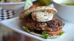 Burger from Nourish Bistro