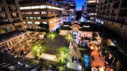 A bird's eye view of Fairmont Washington DC's brand new courtyard bar. Photo provided.