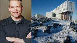 Photo of Jonathan Gushue courtesy of Sian Richards and photo of Fogo Island Inn courtesy of Paddy Barry. Image for Daily bite: Ontario chef Jonathan Gushue leaves The Berlin for Fogo Island Inn