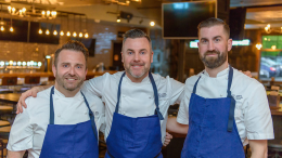 (left to right JRG Corporate Chef David Jorge (MasterChef Canada winner), JRG Director of Culinary Operations Matthew Stowe (Top Chef Canada winner) and JRG Executive Chef Andy Slinn) 