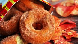 A ketchup chip doughnut in Winnipeg that will surely pique your curiosity. Photo via Facebook.