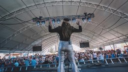 Mariya Stokes performing at Nashville North in July, 2022. Photo via Facebook.