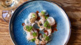 A dish from River Cafe's 30th anniversary tasting menu. Photo via restaurant's Facebook page.