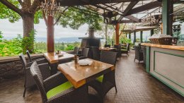 The patio at Seasons in the Park offers great views and plenty of space