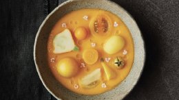 Image for Golden vegetable soup from the Langdon Hall cookbook