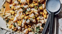 Image for Try out this recipe: Baby scallop ceviche with kohlrabi and pineapple
