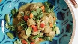 Image for Chef Michael Olson's green curry meatballs with coconut