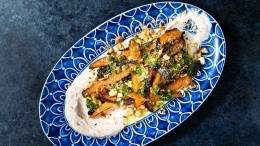 Image for Brian Malarkey&#039;s roasted baby carrots with cashew sesame dukkah and Aleppo yogurt