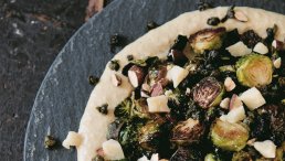 Image for Mary Berg’s crispy Brussels sprouts with tahini Caesar