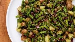 Image for Mairlyn Smith&#039;s potato and asparagus salad with basil and arugula pesto