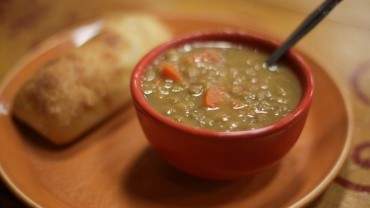 Image for Rustic lentil and vegetable soup