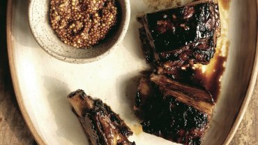 Image for Apricot BBQ sticky ribs from the Peak Season cookbook