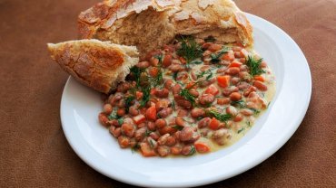 Image for Try Dan Clapson's recipe for avgolemono pinto beans
