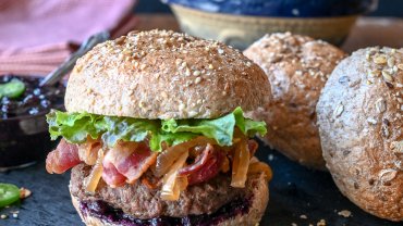 Image for An easy recipe for bison burgers from the Eat Alberta First cookbook