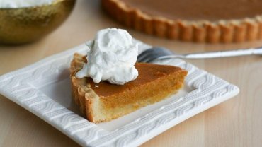 Image for Butternut squash tart with bourbon whipped cream