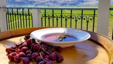 Image for Cherry soup from Sonora Room at Burrowing Owl Estate Winery