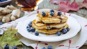 Image for Blueberry ginger pancakes with BC blueberries