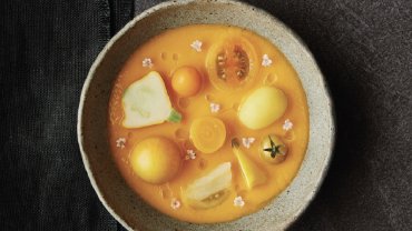Image for Golden vegetable soup from the Langdon Hall cookbook