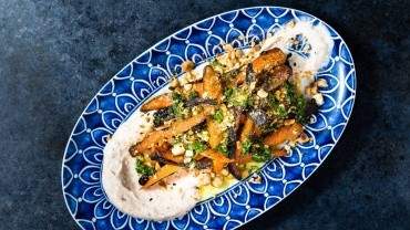 Image for Brian Malarkey&#039;s roasted baby carrots with cashew sesame dukkah and Aleppo yogurt