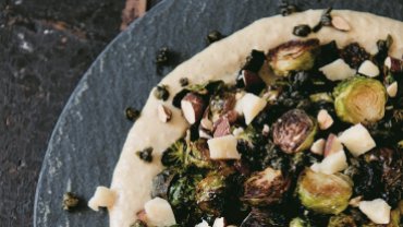 Image for Mary Berg’s crispy Brussels sprouts with tahini Caesar