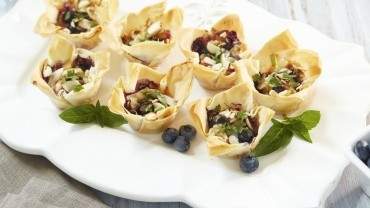 Image for B.C. blueberry goat cheese sweet chili phyllo cups